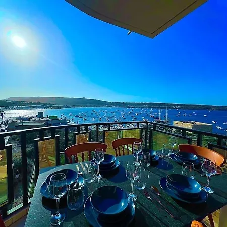 Bay- Seaview Serviced Flat Up To 6 Person * Mellieħa